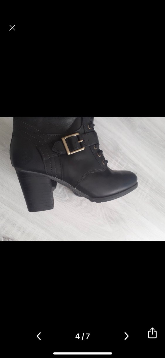 Siyah Deri Goth Stiletto Topuklu Kadın Çizme - Görsel 4