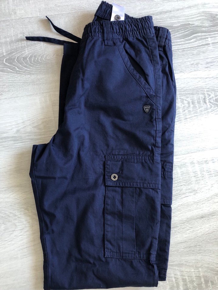 Lacivert Erkek Kot Pantolon, Kemerli, Midi Boy - Görsel 3