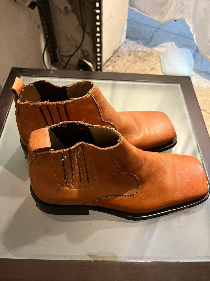 Klasik Tarz Kahverengi Parlak Tokalı Erkek Botu 41 Numara - Görsel 4