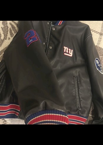 Siyah Deri bomber ceket - Görsel 2