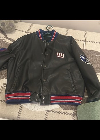 Siyah Deri bomber ceket - Görsel 3