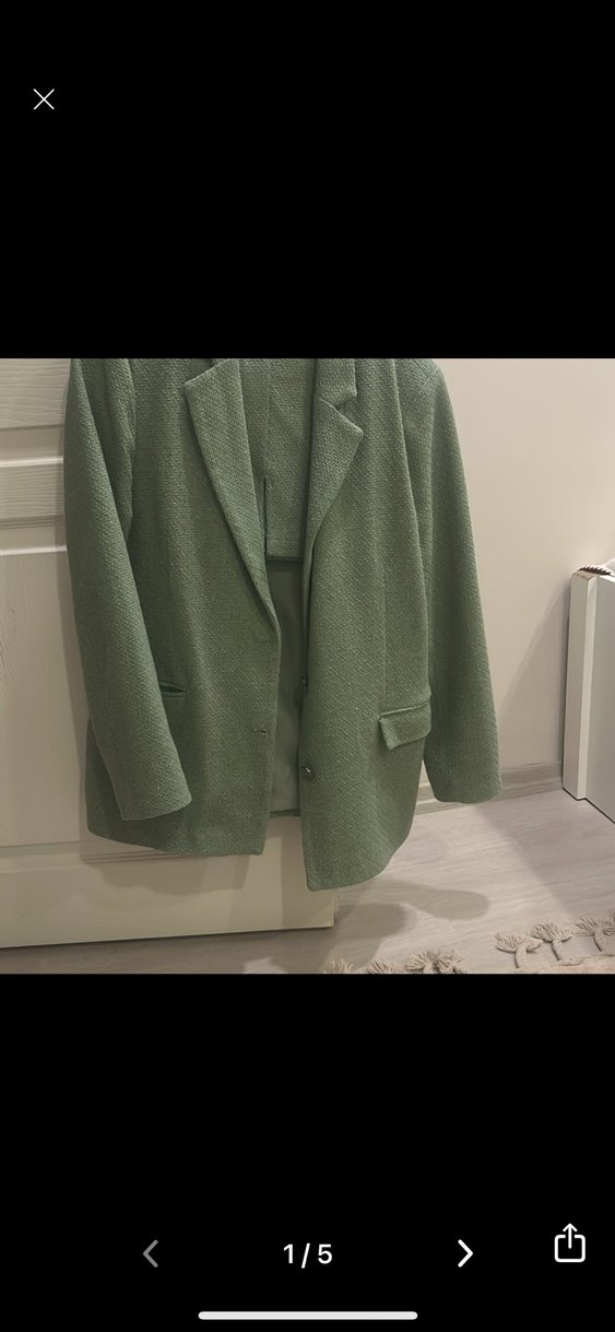 DeFacto yeşil Mini Düğmeli Kadın Ceket takım - Görsel 3