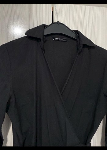 Siyah Midi Uzun Kollu Kadın Elbise - Görsel 2