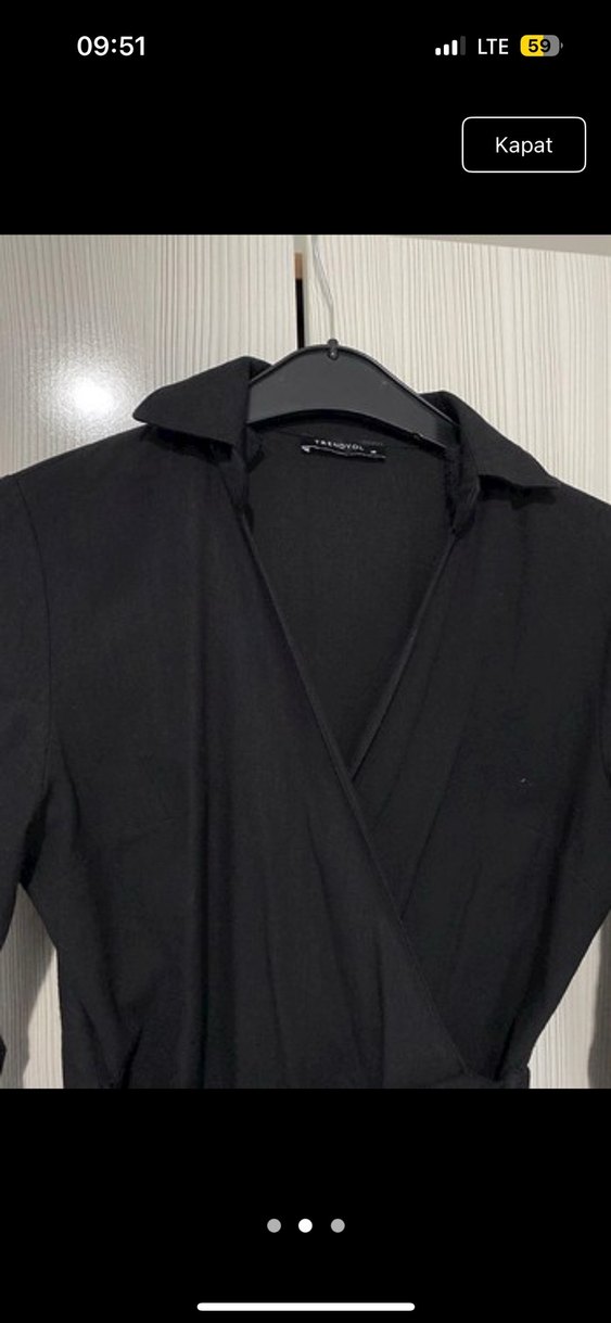 Siyah Midi Uzun Kollu Kadın Elbise - Görsel 2