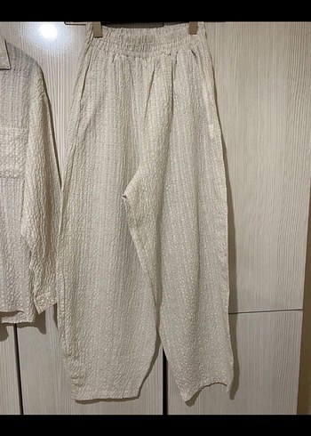 Bej Gri Uzun Kollu Bohem Erkek Pijama Takımı - Görsel 3