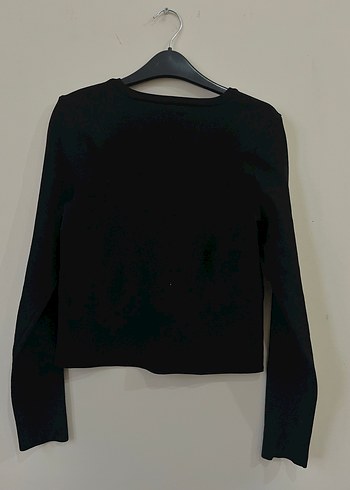 Düğmeli Siyah Uzun Kollu Kadın Ofis Bluzu - Görsel 7