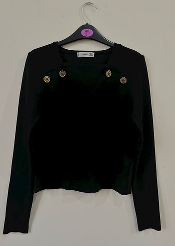 Düğmeli Siyah Uzun Kollu Kadın Ofis Bluzu - Görsel 4