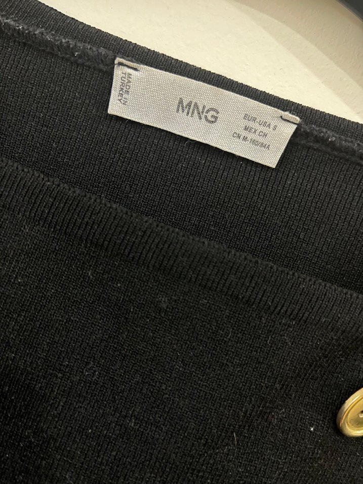 Düğmeli Siyah Uzun Kollu Kadın Ofis Bluzu - Görsel 5