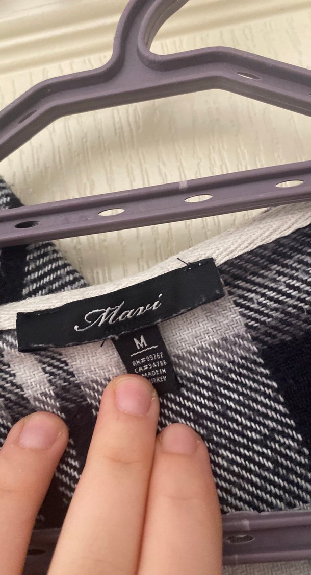 Gri Kareli Pamuklu Rahat Kesim Kadın Oduncu Gömlek - Görsel 2