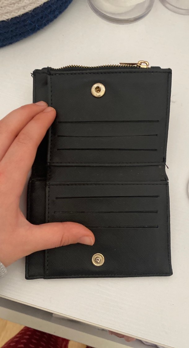 Siyah Yılan Desenli Fermuarlı Kadın Cüzdanı - Görsel 2