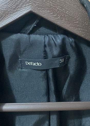 Kadın Siyah Düğmeli Blazer Ceket - Görsel 2