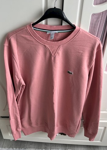 Lacoste Pudra Pembe Bisiklet Yaka Sweatshirt