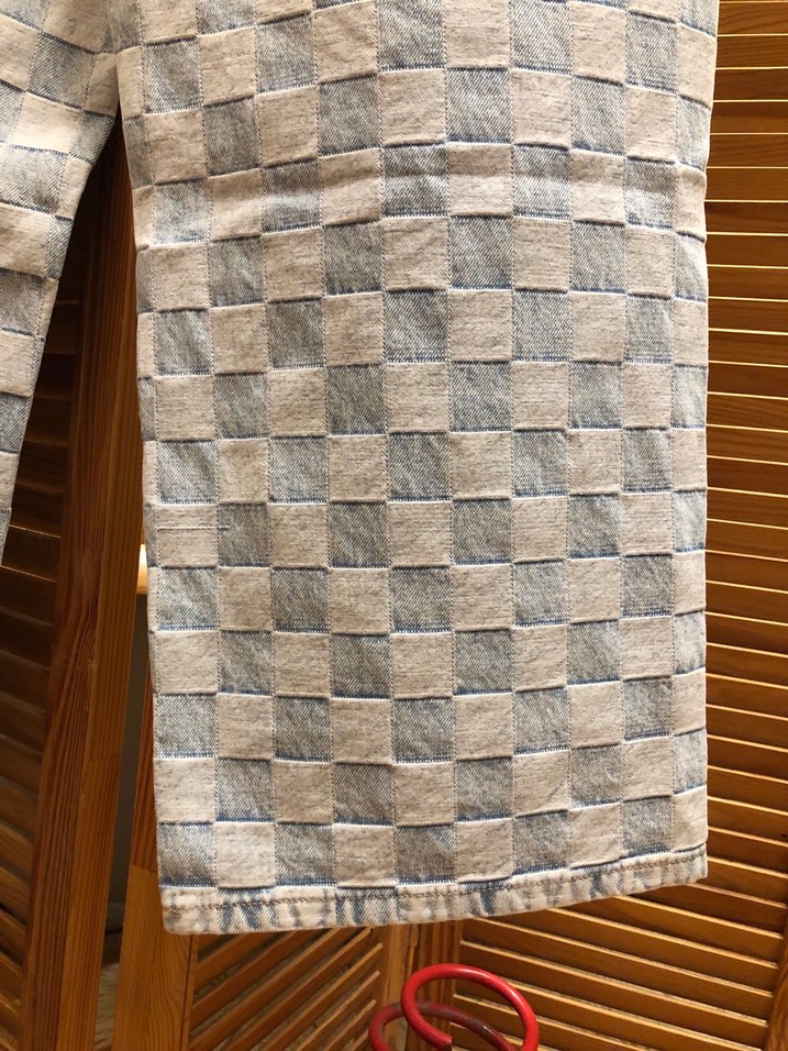 Bershka Ekose Desenli Bol Kesim Unisex Baggy Jean - Görsel 5