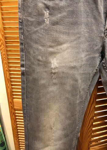 FABRİKA Gri Erkek Denim Pantolon - Normal Kesim - Görsel 3