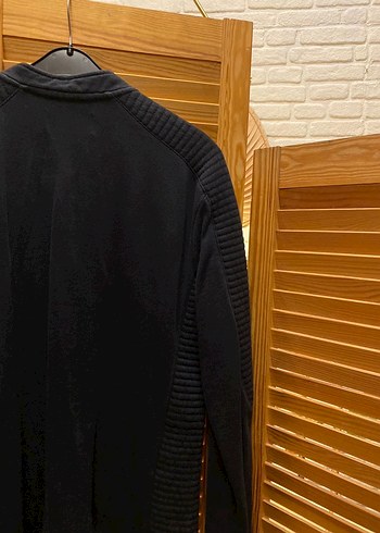 ZARA Siyah Süet Biker Ceket, Fermuarlı, Regular Fit - Görsel 6