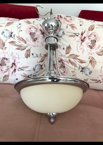 Bej Metal Tavan Lambası - Görsel 2