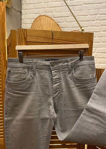 Jack&Jones Gri Regular Fit Denim Erkek Jean - Görsel 4