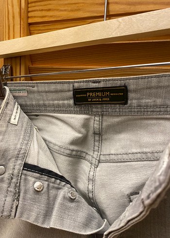 Jack&Jones Gri Regular Fit Denim Erkek Jean - Görsel 3