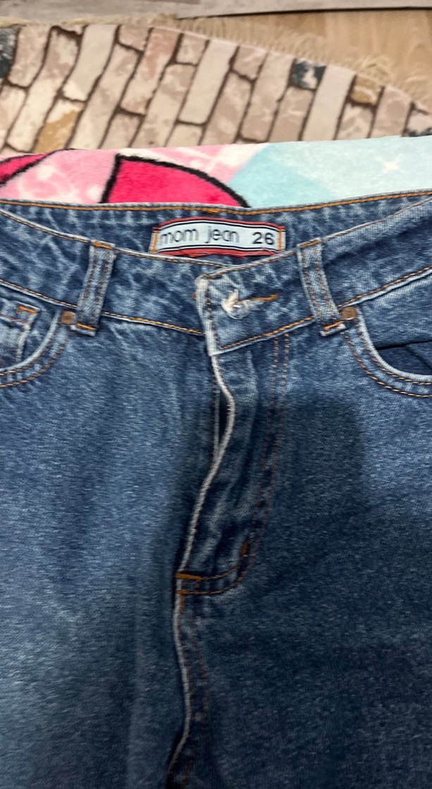 Kadın Koyu Mavi Regular Fit Denim Pantolon - Görsel 2