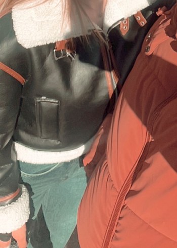 Siyah Deri Kadın Ceket - Görsel 3