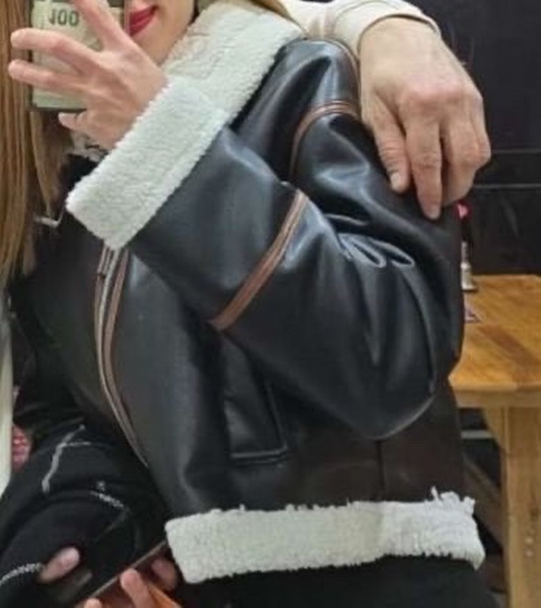 Siyah Deri Kadın Ceket - Görsel 2