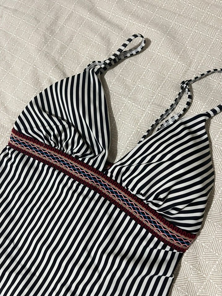 Çizgili Kadın Mayo - Görsel 2