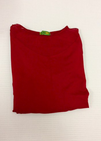 Kırmızı Uzun Kollu Tişört - Görsel 2