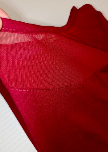 Kırmızı Uzun Kollu Tişört - Görsel 3