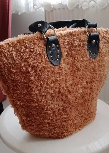 Boncuklu Yeşil Örgü Kadın Çanta - Görsel 6