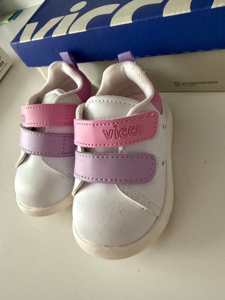 Kız Çocuk Pembe Cırt Cırtlı Spor Ayakkabı - Görsel 5