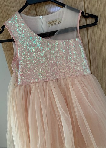 Pembe Kat Kat Kız Çocuk Elbisesi - Görsel 3