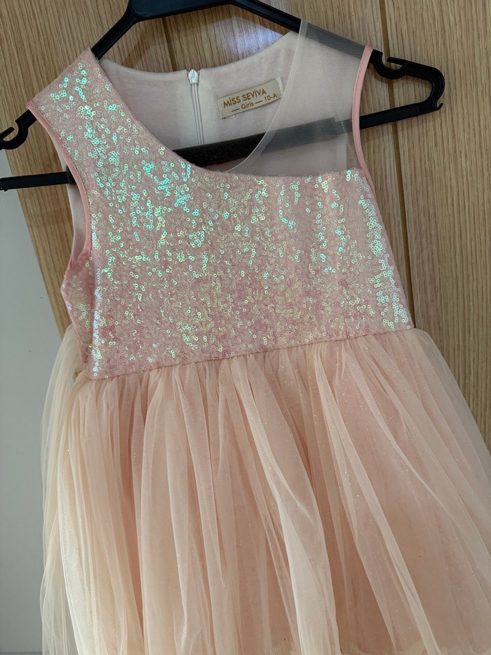 Pembe Kat Kat Kız Çocuk Elbisesi - Görsel 3