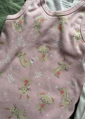 Bebek Kız Kolsuz Beyaz Body Seti - Görsel 4