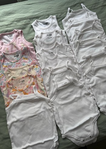 Bebek Kız Kolsuz Beyaz Body Seti - Görsel 2