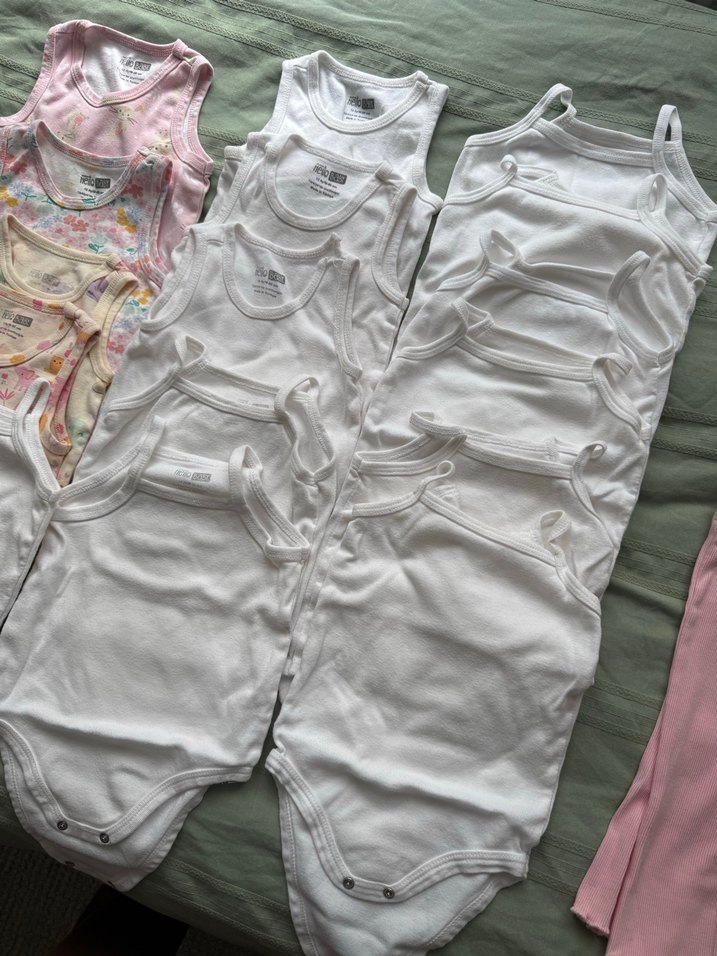 Bebek Kız Kolsuz Beyaz Body Seti - Görsel 3