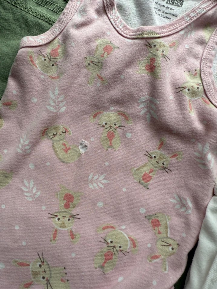 Bebek Kız Kolsuz Beyaz Body Seti - Görsel 4