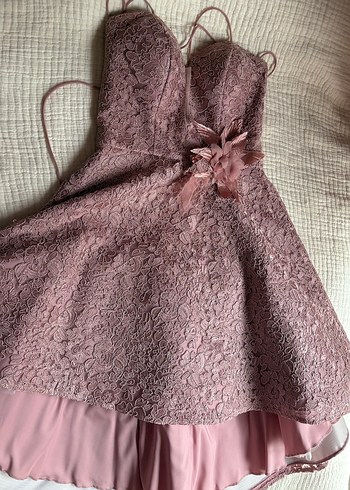 Nakışlı Pembe balo Elbisesi - Görsel 3