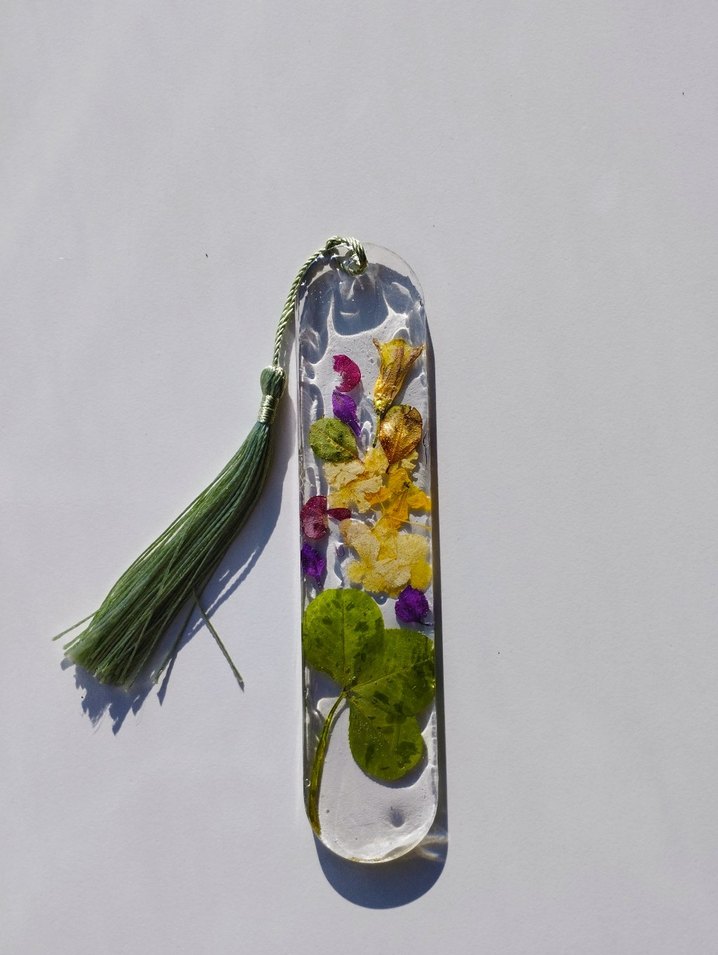 Çiçek Desenli Kitap Ayracı ve Sanat Kitabı - Görsel 4