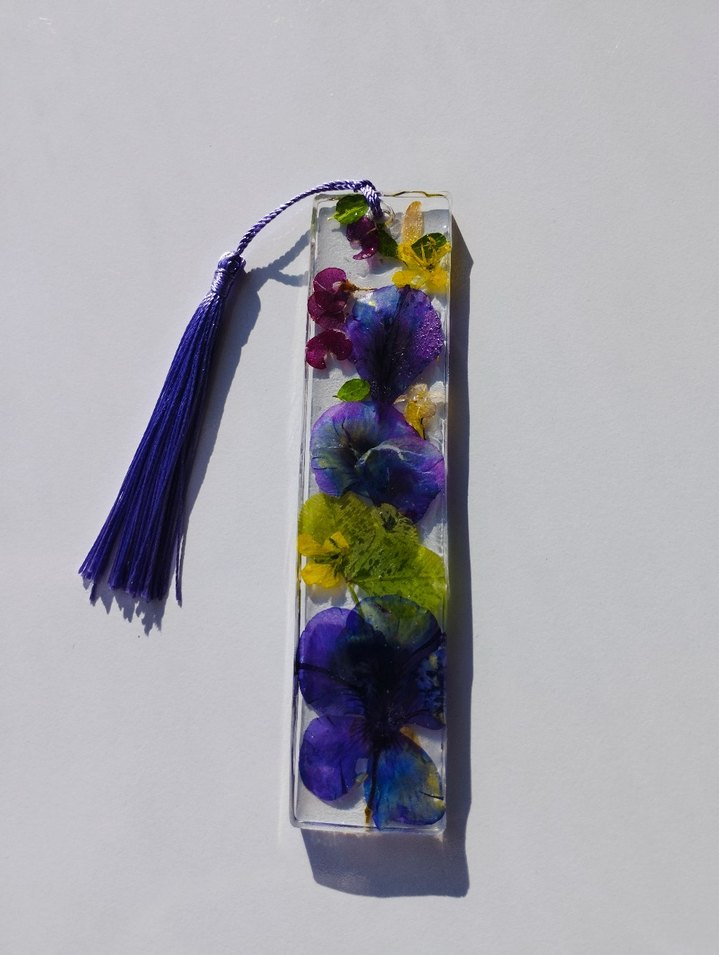 Çiçek Desenli Kitap Ayracı ve Sanat Kitabı - Görsel 3