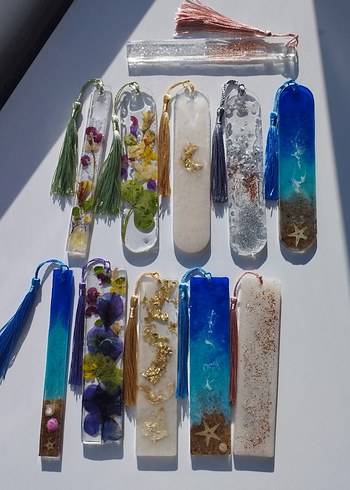 Mavi Püsküllü Bohem kitap ayracı - Görsel 6