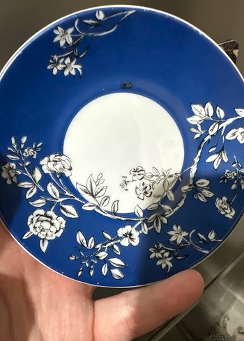 Mavi Çiçek Desenli Klasik Tabak - Görsel 4