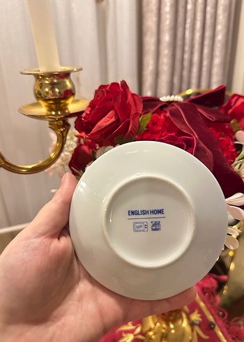 Mavi Çiçek Desenli Klasik Tabak - Görsel 2