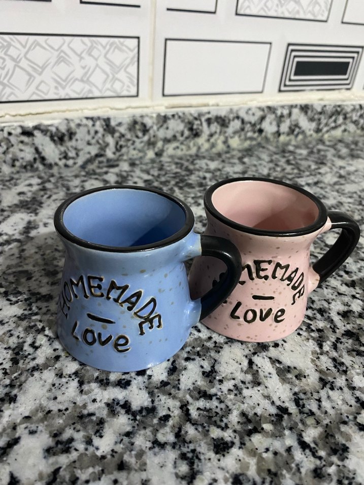 Pastel Renkli Love Yazılı Seramik Kupa - Görsel 4