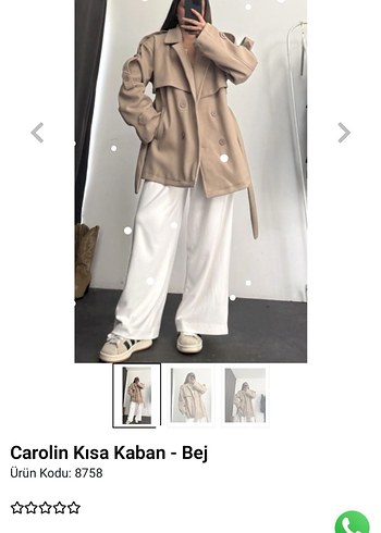 Bej Süet Midi Kadın Trençkot - Görsel 4