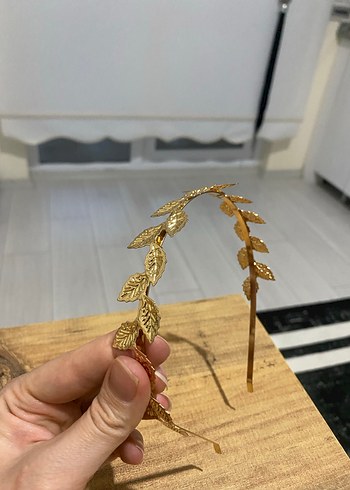 Altın Renk Zincir Detaylı Bohem Saç Aksesuarı - Görsel 4