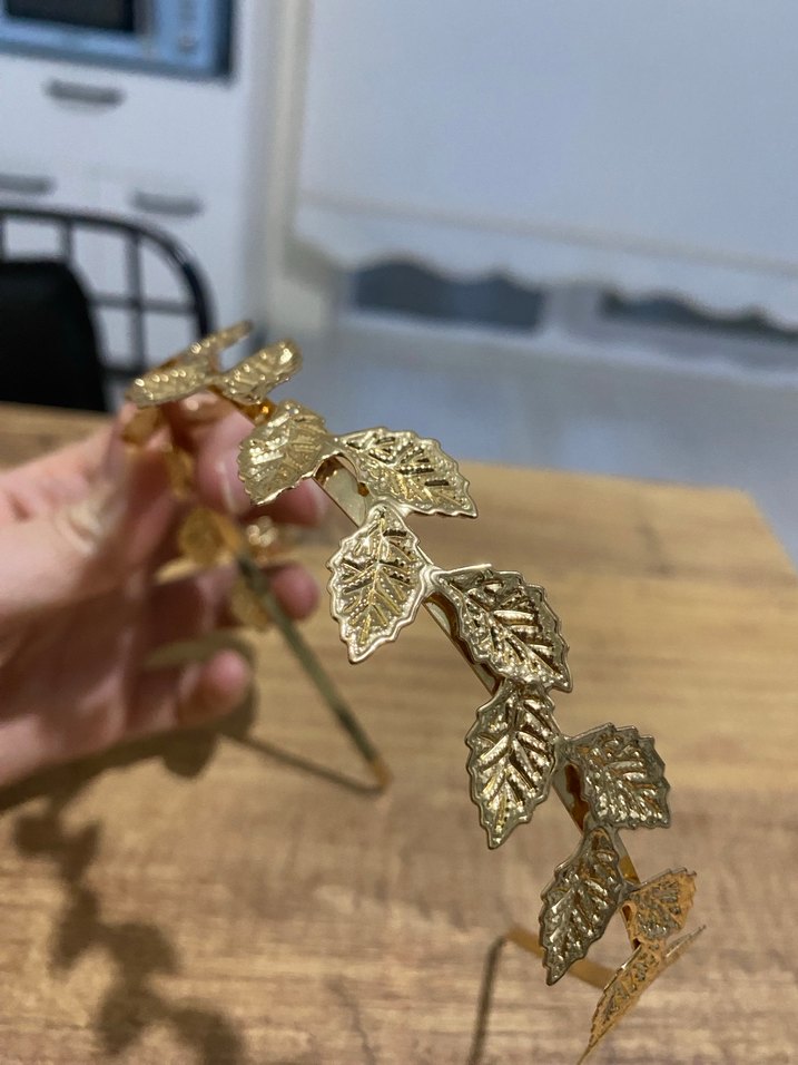 Altın Renk Zincir Detaylı Bohem Saç Aksesuarı - Görsel 2