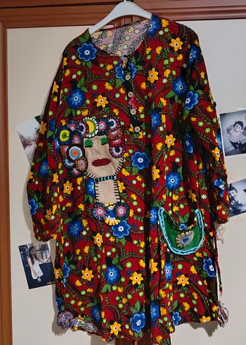 Renkli Nakışlı Mutfak Önlüğü - Görsel 5