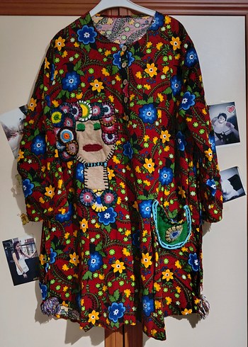 Renkli Nakışlı Mutfak Önlüğü - Görsel 3