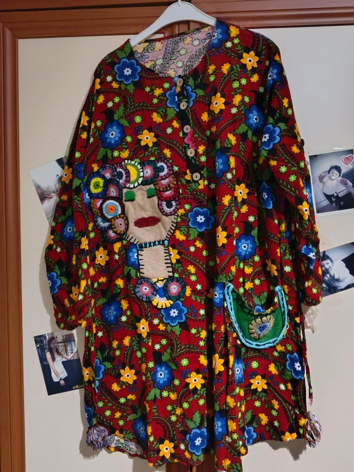 Renkli Nakışlı Mutfak Önlüğü - Görsel 5