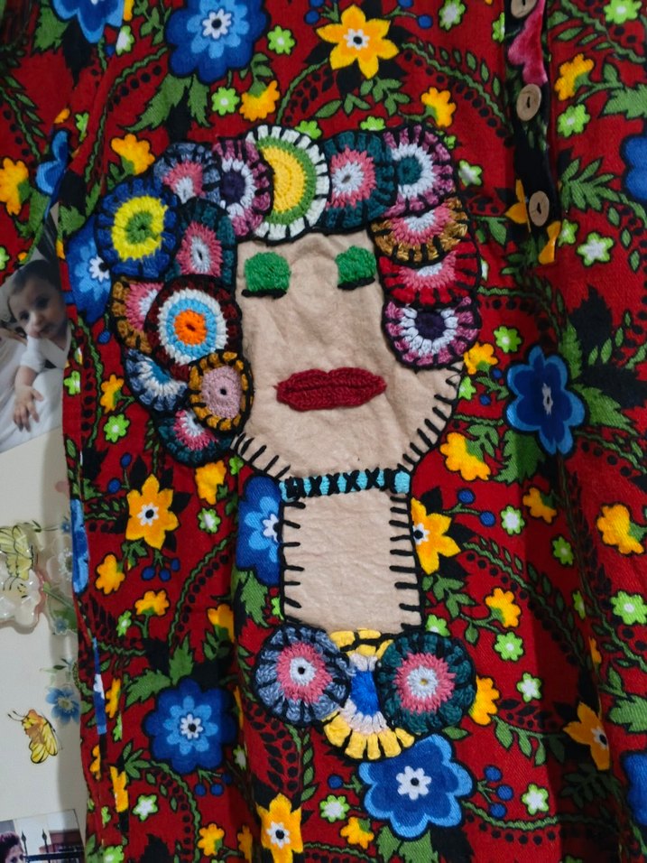 Renkli Nakışlı Mutfak Önlüğü - Görsel 2